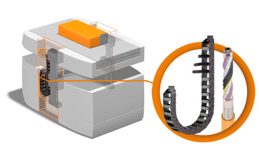 e-chain và chainflex trong xe tự hành AGV
