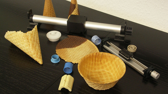 Wafers with drylin linear plain bearings