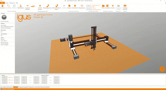 robot tuyến tính phần mềm iRC