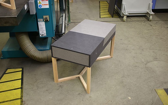 Carpentry project: Finished piece of furniture shoved together